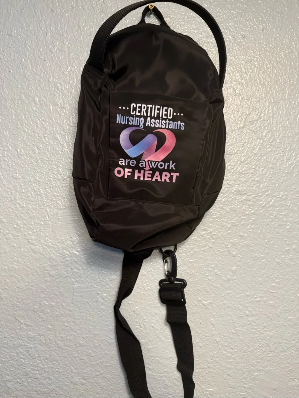 CNA Bag with 2 pockets with zippers and Strap